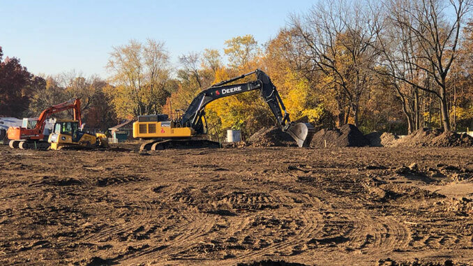 Storer Estates heavy equipment work on October 27th. Photo by Mike Rhodes