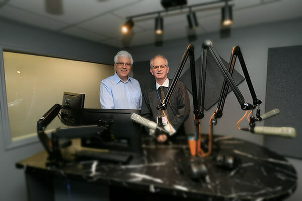 Steve Lindell and Mike Rhodes in studio.