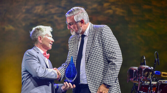 Hank Milius is pictured with Indiana Governor Eric Holcomb at a recent Rialzo fundraiser. Photo courtesy of MuncieJournal.com